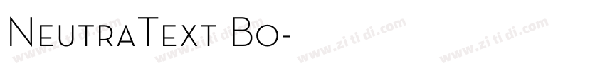 NeutraText Bo字体转换